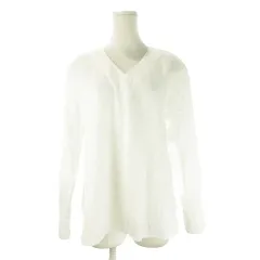 ズッカ zucca ブラウス M 白 ホワイト Vネック 長袖 ZU81FJ820 /CK38 ■GY58のサムネイル