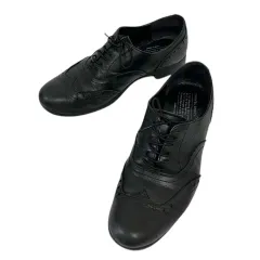 トラベルシューズバイショセ TRAVEL SHOES by chausser レースアップシューズ ローファー ウイングチップ 37 黒 ブラック