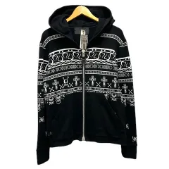 roen × semantic design レオパード パーカー Roen / semantic designコラボ スタッズスカルサイドZIPパーカー M
