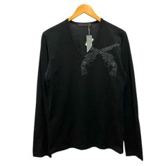 roar ロアー 長袖 カットソー スタッズ ロック archive y2k roar 長袖Tシャツ スワロフスキー Y2K archive ブラック - メルカリ