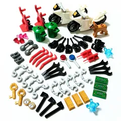 レゴ 正規品 中古 警察･泥棒小物セット 手錠 白バイ 警察犬 トランシーバー等 レゴブロック【管理番号：3554】