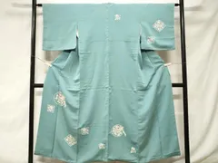 平和屋着物■訪問着　駒刺繍　花鳥草花丸文　正絹　逸品　CABF3796ev