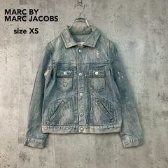 り*り様 一回着美品マークジェイコブス S デニムジャケット　ジージャン　ワッペ MARC JACOBS マークジェイコブス デニムジャケット ジージャン S M