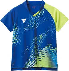 ヴィクタス VICTAS 卓球 ゲームシャツ V-LGS606 レディース トップス ユニフォーム JTTA公認 吸汗速乾 インクジェットプリント 部活 クラブ サークル チーム 試合 練習  512604 5000 ブルー