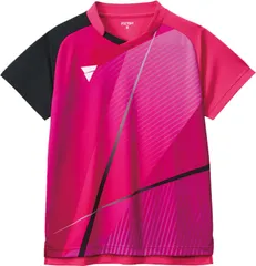 ヴィクタス VICTAS 卓球 ゲームシャツ V-GS605 ユニセックス トップス ユニフォーム JTTA公認 吸汗速乾 インクジェットプリント 部活 クラブ サークル チーム 試合 練習  512603 7000 ピンク