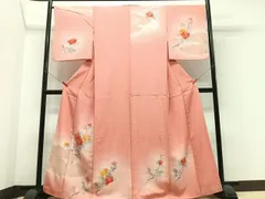 平和屋着物■訪問着　駒刺繍　吉祥枝花文　暈し染め　正絹　逸品　CABF4893xe