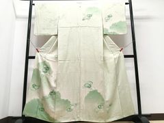 平和屋着物●両方向　両面　全通柄袋帯　横段草花文　銀糸　やまと誂製　正絹　逸品　CABC4781dy 平和屋着物◎両面 全通柄袋帯 舞花文 やまと誂製 銀糸 正絹