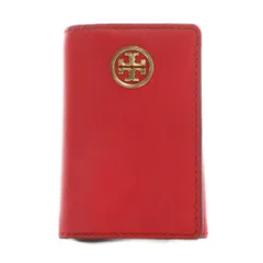 トリーバーチ TORY BURCH キーケース 三つ折り 6連 レザー ロゴ ゴールド金具 赤 レッド /XZ ■GY18のサムネイル