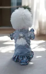 🐶一点物 フリル花柄ワンピース♡お姫様デザイン♡子供服 リメイク