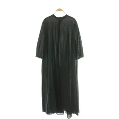 ミズイロインド mizuiro ind コットン 半袖 フレアシャツワンピース ロング ブラック /MY ■OS