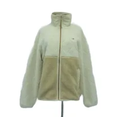 トミー TOMMY フリースジャケット ボアジャケット S オフホワイト 切替 スタンドカラー ミドル丈 /HO26 ■GY61のサムネイル