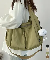 ナイロンショルダーバッグ大容量トート軽量