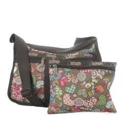 レスポートサック LesportSAC ショルダーバッグ ワンショルダー 斜め掛け 総柄 ナイロン ポーチ付き ブラウン /YO28