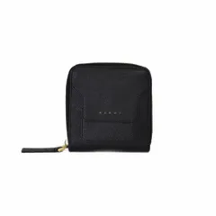 マルニ MARNI 二つ折り財布 ジップアラウンド ラウンドファスナー レザー ウォレット 黒 ブラック PFMOQ09U07 LV520 ☆AA★