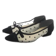 ルタロン Le Talon 25SS4cmスクエアVカット パンプス 切替 ポインテッドトゥ 23cm 黒