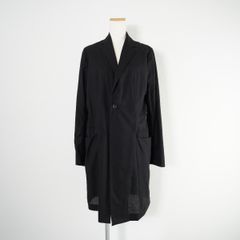 by H. New York ノーカラー ロングコート ブラック モード 黒 by H. New York ノーカラー ロングコート ブラック モード 黒 - メルカリ