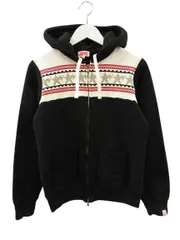 アベイシングエイプ A BATHING APE BAPE ジップパーカー ノルディック柄 スウェット ブラック 黒 TALL ☆AA★のサムネイル