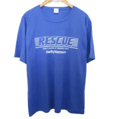 ヘリーハンセン HELLY HANSEN Tシャツ 半袖 プリント ロゴ XL 青 ブルー HCT6323 ■YHS5