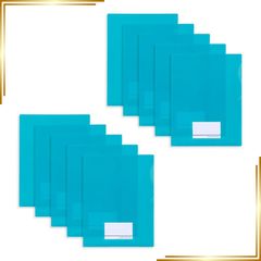 【新品】 國譽(Sekisei) 透明文件夾 Sealook 寬版文件夾 附名片夾 藍色 10入 CLK-2404-1-10 1