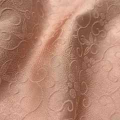 色無地 唐草の地紋 一つ紋 裄65.5 正絹 着物 MK-6521