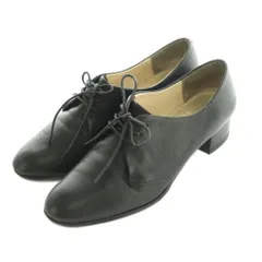 マーガレットハウエル MARGARET HOWELL idea レースアップレザーレースアップシューズ ラウンドトゥ 23.0cm 黒 /MI ■OS ■SH