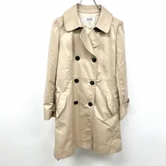 【中古】[印象AB] MINIMUM MINIMUM ミニマムミニマム ベルテッドコート レディース 2 ベージュ ポリ100% 長袖 パフスリーブ 無地 ボタン留め 裏地付きのサムネイル