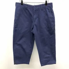 古着 GREEN LABEL RELAXING UNITED ARROWS - M メンズ 男性 テーパードクロップドチノパンツ 無地 ジップフライ 日本製 ポリ×綿 ネイビー 紺