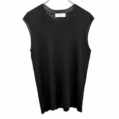 古着 アダムエロペ ADAM ET ROPE' 薄手 ニット ノースリーブセーター 無地 レーヨン×ポリエステル×ナイロン×ポリウレタン F 黒 レディース