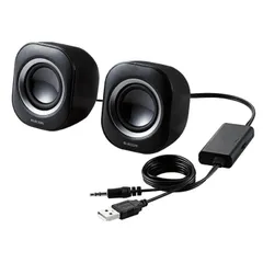 【在庫処分】MS-P08UBK ブラック コンパクト 4W USB給電 スピーカー エレコム