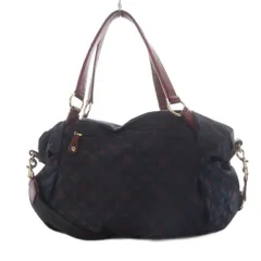 ラシット RUSSET トートバッグ ショルダーバッグ 2way モノグラム 総柄 ナイロン ネイビー ブラウン /YO28