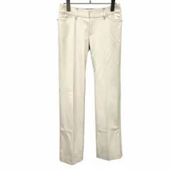 【中古】[印象AB] COMME CA DU MODE コムサデモード フレアパンツ レディース M 9号 ベージュ ポリエステル×ポリウレタン×綿(裏地：キュプラ) 少しストレッチ ジップフライ 無地 裏地は脛あたりまで 裾スリットのサムネイル