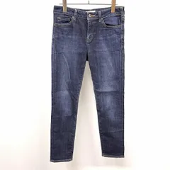 【中古】[印象AB] KUMIKYOKU 組曲 クミキョク パンツ / ジーンズ / ジーパン レディース 2 青 綿×リヨセルなど テーパード ジップフライ スキニー デニム USED加工 ストレッチのサムネイル