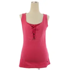 バーバリーブルーレーベル BURBERRY BLUE LABEL カットソー ノースリーブ 無地 レースアップ ピンク 38 ■ECT