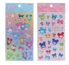 新品 サンリオ キャラクター 透明シートシール TWICE LOVELY　トゥワイス　ラブリー　コラボ　２枚セット