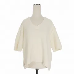 エムエムシックス メゾンマルジェラ MM6 Maison Margiela 15SS Vネックニット セーター コットン 半袖 M ホワイト 白 S52GP0012 国内正規のサムネイル