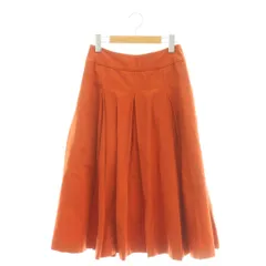 マーガレットハウエル MARGARET HOWELL LIGHT COTTON LINEN SKIRT フレアスカート ロング 1 オレンジ /DF ■OS ■SH