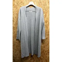 【中古】[印象AB] NATURAL BEAUTY BASIC ナチュラルビューティーベーシック レディース M 杢グレー アクリル×綿 ショールカラーカットソーガウン 無地 長袖