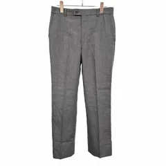 古着 ブルーシティ BLUE CITY 若干薄手 スラックス パンツ トラウザーズ ストレート 無地 ジップフライ 日本製 毛×ポリ 78 ヘザーグレー メンズ