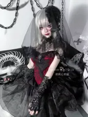 *オールフルセット* ゴスロリ ドレス コスプレ ハロウィーン レア卒業写真 ゴス族