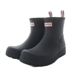 ハンター HUNTER オリジナル PLAY BOOT レインブーツ ショート ラバー US7 ブラック /YO5