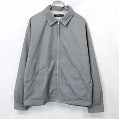 古着 RAGEBLUE レイジブルー L メンズ 男性 ステンカラー ジップアップ ジャケット ブルゾン 裏地付き 無地 長袖 ポリ×レーヨン グレー 灰色