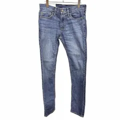 古着 ホリスター HOLLISTER デニム パンツ ジーンズ ジーパン USED加工 紙パッチ ジップフライ ストレート 綿100% 29 青 レディース(メンズ？)