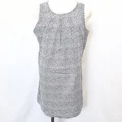 【新品】[印象N] COEN コーエン プルオーバーノースリーブシャツチュニック レディース M ネイビー×レッド×ホワイト 綿100% Uネック 薄手 花柄のサムネイル