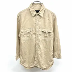 【中古】[印象AB] RAGEBLUE × Men's JOKER レイジブルー×メンズジョーカー シャツ メンズ S ヘザーベージュ 麻×レーヨン ロングテール 7分袖 無地 ワイヤー襟 ポケットのサムネイル