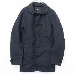 【中古】[印象B] G-Star Raw ジースターロウ コート メンズ SS XS ネイビー 紺 ポリ×綿 ボタン留め 袖裏地付き 内ポケット×１ 袖にロゴプレート 長袖のサムネイル