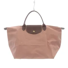 ロンシャン LONGCHAMP ル プリアージュ M トートバッグ ハンドバッグ ピンク 茶色