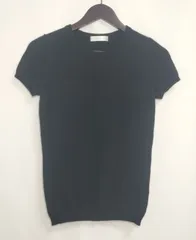 【228145】UNIQLO ユニクロ  半袖ニット　カシミヤ100％　ストレッチ　丸首　M  ・ ブラック