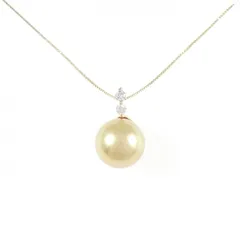 K10YG 白蝶パール ネックレス 11.1mm