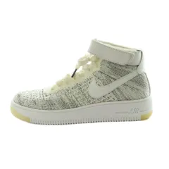 ナイキ NIKE Air Force 1 Ultra Flyknit Mid スニーカー シューズ US7 24.0cm 白 ホワイト 黒 ブラック 818018-101 /MI ■OS ■SH