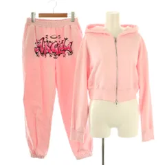 激レア♡アトモスピンク × リエハタ エンジェル スウェットセットアップ asos - atmos pink × RIEHATA ANGELスウェットパンツの通販 by 即日
